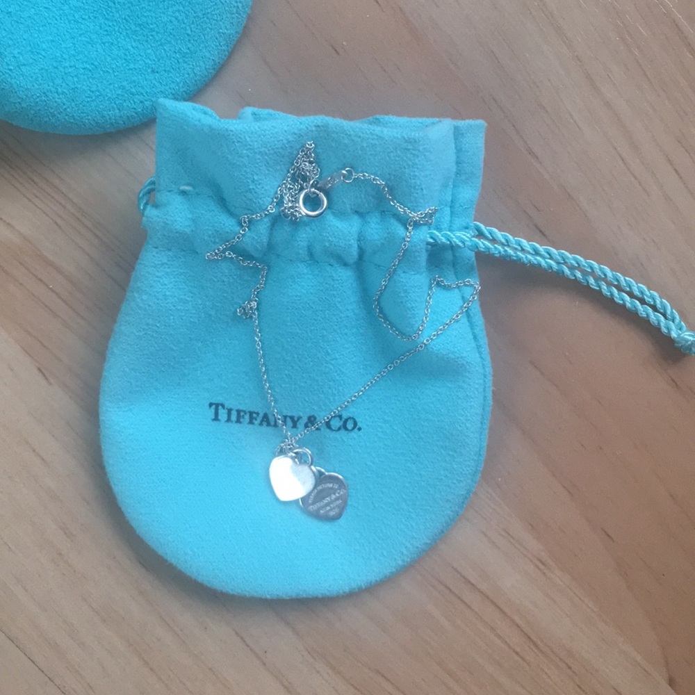 Tiffany&co 2mini❤️❤️AG925 necklace light wear